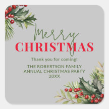 Holly and Pine on Graue Christmas Gastgeschenke