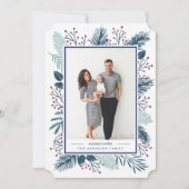 Holly and Pine | Warest Wishes Feiertagskarte (Vorderseite)