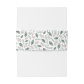 Holly and Pine Wedding Monogram Einladungsbanderole (Rückseitenbeispiel)
