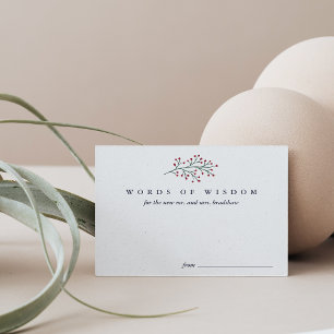 Holly and Pine Weisheiten für das neuvermählte Paa Ankündigung