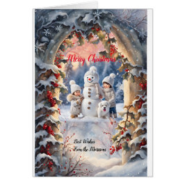 Holly Archway Personalisierte Weihnachtsgrußkarte