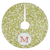 Holly Bales Tree Branc Monogram Initial Tree Skirt Polyester Weihnachtsbaumdecke (Vorderseite)