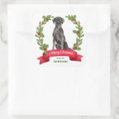 Holly Banner Black Labrador Retriever Quadratischer Aufkleber (Tasche)