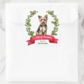 Holly Banner Yorkshire Terrier Quadratischer Aufkleber (Tasche)