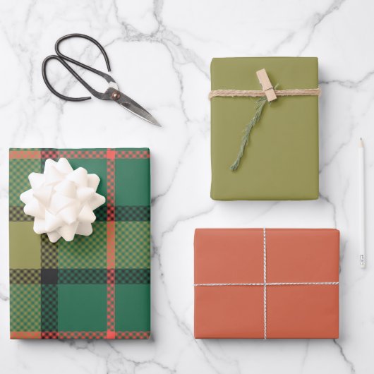 Holly & Basil Geschenkpapier-Set mit 3 flachen Bög Geschenkpapier Set (Vorderseite)