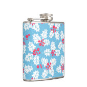 Holly Beere auf blau Flachmann (Rechts)