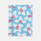 Holly Beere auf blau Fleecedecke (Vorderseite)