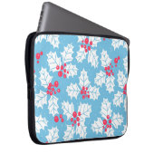 Holly Beere auf blau Laptopschutzhülle (Vorne Rechts)