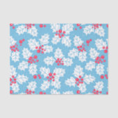 Holly Beere auf blau Seidenpapier (Vorderseite)