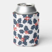 Holly Beere auf Weiß Dosenkühler (Kanne Rückseite)