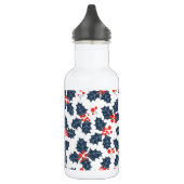 Holly Beere auf Weiß Edelstahlflasche (Links)