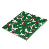 Holly Beere auf Weiß Fliese (Seite)