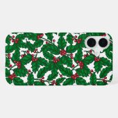 Holly Beere auf Weiß iPhone Hülle (Rückseite (Horizontal))