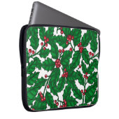 Holly Beere auf Weiß Laptopschutzhülle (Vorne Rechts)