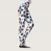 Holly Beere auf Weiß Leggings (Rechts)
