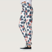 Holly Beere auf Weiß Leggings (Links)