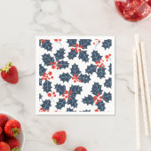 Holly Beere auf Weiß Serviette (Beispiel)