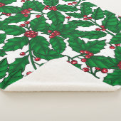 Holly Beere auf Weiß Sherpadecke (3/4)
