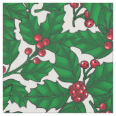 Holly Beere auf Weiß Stoff (Nahaufnahme)