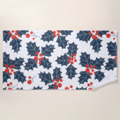 Holly Beere auf Weiß Strandtuch (Vorderseite)