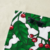 Holly Beere auf Weiß Strandtuch (Beispiel)
