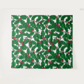 Holly Beere auf Weiß Wandteppich (Vorderseite (Horizontal))