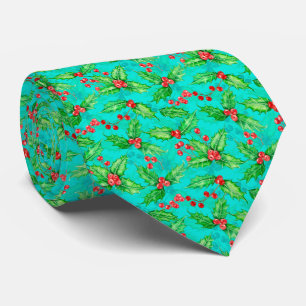 Holly Beere Wasserfarbe Krawatte