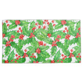 Holly Beere, Wasserfarbe Weihnachtsmuster Kissenbezug (Vorderseite-Rechts)