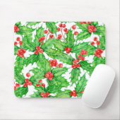 Holly Beere, Wasserfarbe Weihnachtsmuster Mousepad (Mit Mouse)
