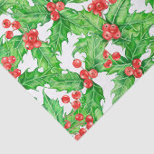 Holly Beere, Wasserfarbe Weihnachtsmuster Seidenpapier (Ausschnitt)