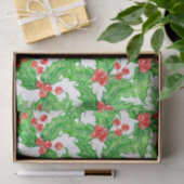 Holly Beere, Wasserfarbe Weihnachtsmuster Seidenpapier (Geschenk)