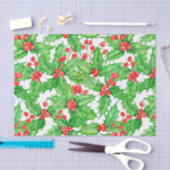 Holly Beere, Wasserfarbe Weihnachtsmuster Seidenpapier (Handwerk)