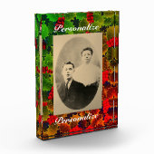 Holly-Beeren-Blätter leuchten winterrot Fotoblock (Links)