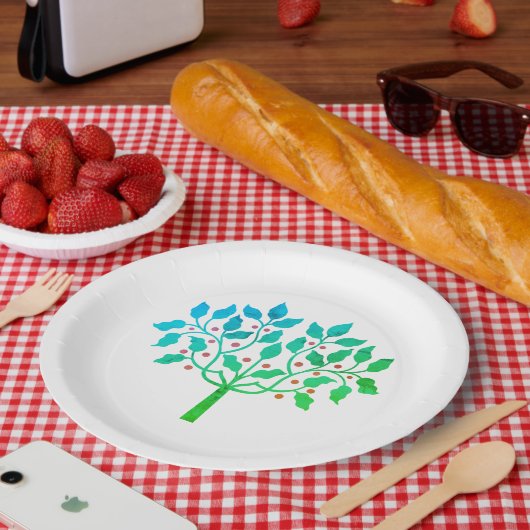 Holly-Beerenbaum Pappteller (Picknick)