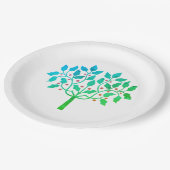 Holly-Beerenbaum Pappteller (Schrägansicht)