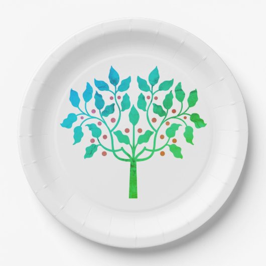 Holly-Beerenbaum Pappteller (Vorderseite)