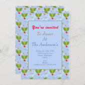 Holly beert Ihre Einladung zum Abendessen Weihnach (Vorne/Hinten)