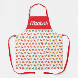 Holly Bell Christmas Strumpf Pattern Individuelle  Schürze