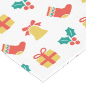 Holly Bell Strumpf Red White Green Kurzer Tischläufer (Ecke)