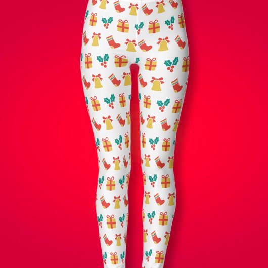 Holly Bell Strumpf Red White Green Leggings