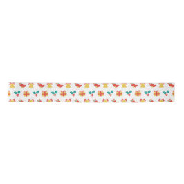 Holly Bell Strumpf Red White Green Satinband