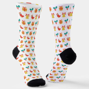 Holly Bell Strumpf Red White Green Socken