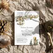 Holly Bells Golden Berries Winter Wedding Einladung