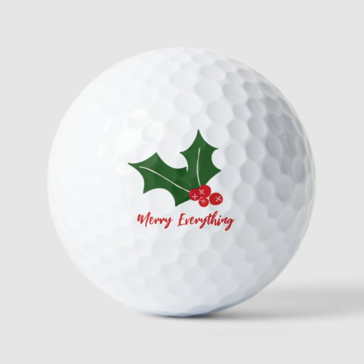 Holly Beries Merry Alles Urlaub Golfball (Vorderseite)