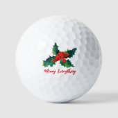 Holly Beries Merry Alles Urlaub Golfball (Vorderseite)