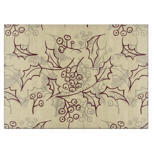 Holly Beries nahtlos Schneidebrett (Vorderseite)