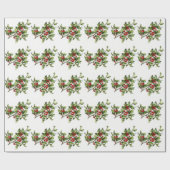 Holly Berries 001 Geschenkpapier (Flach)