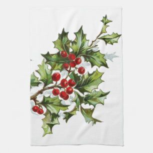Holly Berries 001 Handtuch