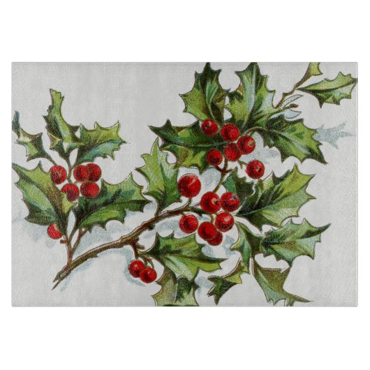 Holly Berries 001 Schneidebrett (Vorderseite)