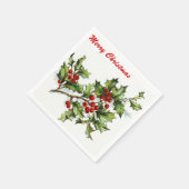 Holly Berries 001 Serviette (Ecke)
